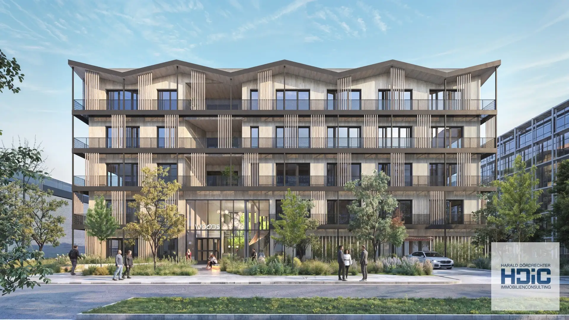 Massivholzarchitektur mit lichtdurchfluteten Arbeitsräumen